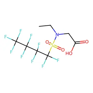 Glycine, N-ethyl-N-[(1,1,2,2,3,3,4,4,4-nonafluorobutyl)sulfonyl]- structure