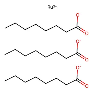 Octanoic acid, ruthenium(3+) salt (3:1) structure