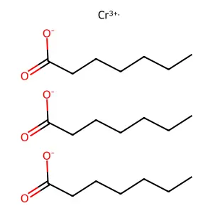 Heptanoic acid, chromium(3+) salt (3:1) structure