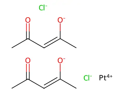 Platinum, dichlorobis(2,4-pentanedionato-kappaO2,kappaO4)- structure