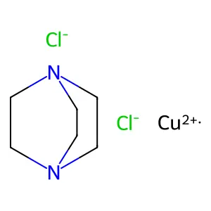 Copper, dichloro(1,4-diazabicyclo(2.2.2)octane-kappaN1)- structure