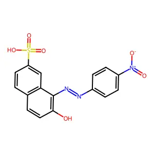 2-Naphthalenesulfonic acid, 7-hydroxy-8-(2-(4-nitrophenyl)diazenyl)- structure