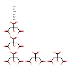 1,2,3-Propanetricarboxylic acid, 2-hydroxy-, sodium titanium(4+) salt (1:?:?) structure