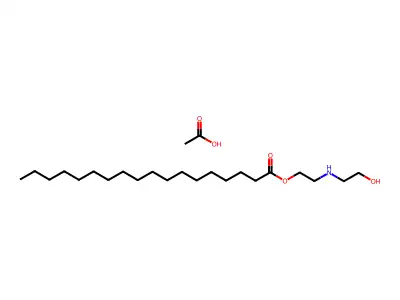2-Hydroxyethyl(2-octadecanoyloxyethyl)azanium acetate structure