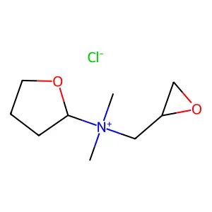 2-Furanaminium, tetrahydro-N,N-dimethyl-N-(2-oxiranylmethyl)-, chloride (1:1) structure
