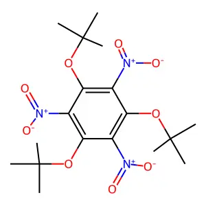 Benzene, 1,3,5-tris(1,1-dimethylethoxy)-2,4,6-trinitro- structure