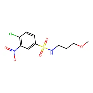 Benzenesulfonamide, 4-chloro-N-(3-methoxypropyl)-3-nitro- structure