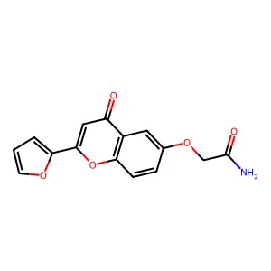 2-[2-(Furan-2-yl)-4-oxochromen-6-yl]oxyacetamide structure