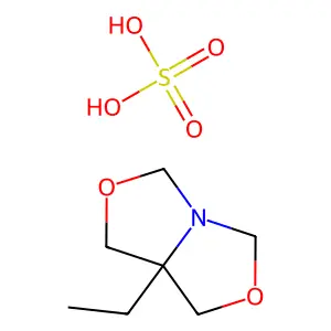 1H,3H,5H-Oxazolo(3,4-c)oxazole, 7a-ethyldihydro-, sulfate (1:1) structure