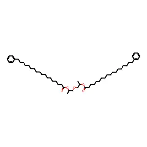 Octadecanoic acid, phenyl-, 1,1'-(oxybis(methyl-2,1-ethanediyl)) ester structure