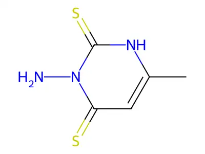 3-amino-6-methyl-1H-pyrimidine-2,4-dithione structure