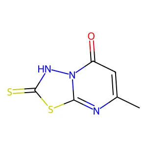 7-methyl-2-sulfanyl-5H-[1,3,4]thiadiazolo[3,2-a]pyrimidin-5-one structure