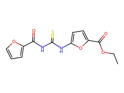 ethyl 5-(furan-2-carbonylcarbamothioylamino)furan-2-carboxylate structure