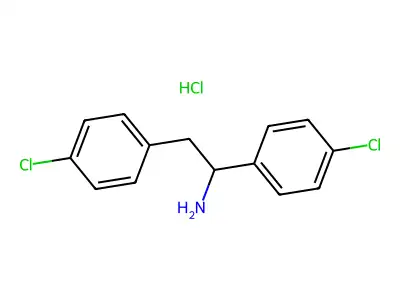 1,2-Bis(4-chlorophenyl)ethan-1-amine hydrochloride structure