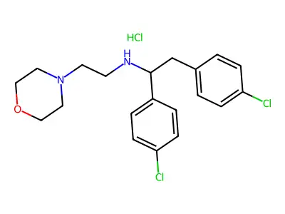 N-(2-Morpholinoethyl)-1,2-di(4-chlorophenyl)ethylamine hydrochloride structure