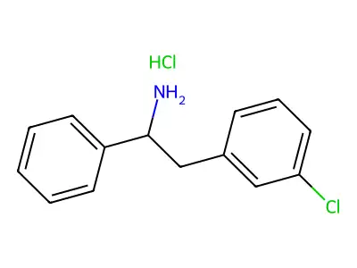 2-(3-Chlorophenyl)-1-phenylethan-1-amine--hydrogen chloride (1/1) structure