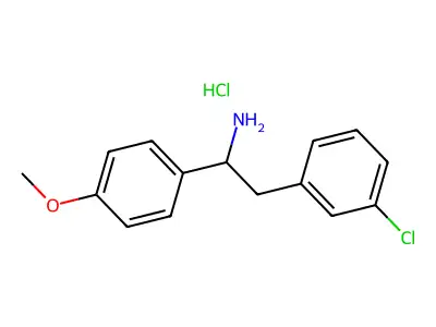 2-(3-Chlorophenyl)-1-(4-methoxyphenyl)ethan-1-amine--hydrogen chloride (1/1) structure