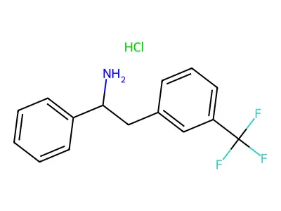 Phenethylamine, alpha-phenyl-3-(trifluoromethyl)-, hydrochloride structure