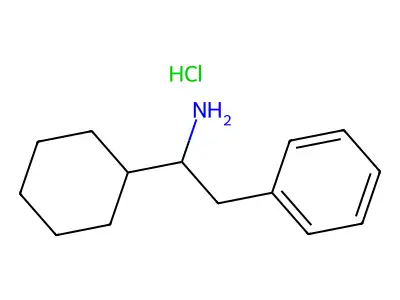 1-Cyclohexyl-2-phenylethan-1-amine--hydrogen chloride (1/1) structure