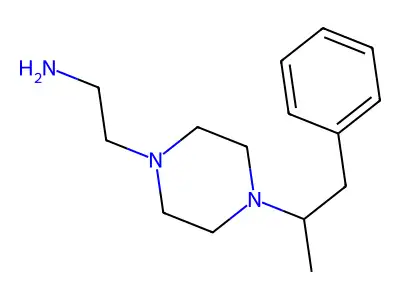 Piperazine, 1-(2-((alpha-methylphenethyl)amino)ethyl)- structure