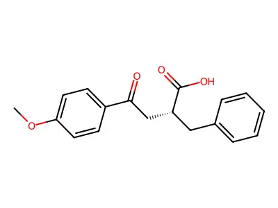 (alphaR)-4-Methoxy-gamma-oxo-alpha-(phenylmethyl)benzenebutanoic acid structure