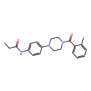 N-{4-[4-(2-methylbenzoyl)-1-piperazinyl]phenyl}propanamide structure