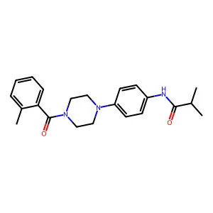 2-methyl-N-[4-[4-(2-methylbenzoyl)piperazin-1-yl]phenyl]propanamide structure