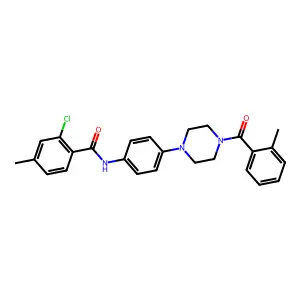 2-chloro-4-methyl-N-[4-[4-(2-methylbenzoyl)piperazin-1-yl]phenyl]benzamide structure