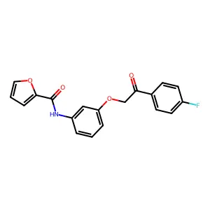N-{3-[2-(4-fluorophenyl)-2-oxoethoxy]phenyl}-2-furamide structure
