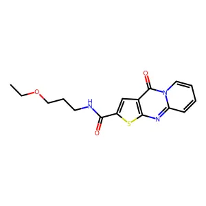 N-(3-ethoxypropyl)-4-oxo-4H-pyrido[1,2-a]thieno[2,3-d]pyrimidine-2-carboxamide structure