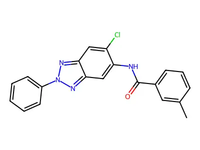 N-(6-chloro-2-phenylbenzotriazol-5-yl)-3-methylbenzamide structure
