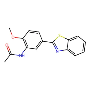 N-[5-(1,3-benzothiazol-2-yl)-2-methoxyphenyl]acetamide structure