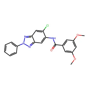 N-(6-chloro-2-phenylbenzotriazol-5-yl)-3,5-dimethoxybenzamide structure