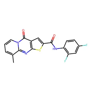 N-(2,4-difluorophenyl)-9-methyl-4-oxo-4H-pyrido[1,2-a]thieno[2,3-d]pyrimidine-2-carboxamide structure