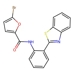 N-[2-(1,3-benzothiazol-2-yl)phenyl]-5-bromofuran-2-carboxamide structure