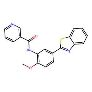 N-[5-(1,3-benzothiazol-2-yl)-2-methoxyphenyl]pyridine-3-carboxamide structure