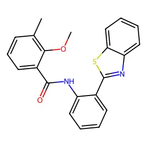 N-[2-(1,3-benzothiazol-2-yl)phenyl]-2-methoxy-3-methylbenzamide structure