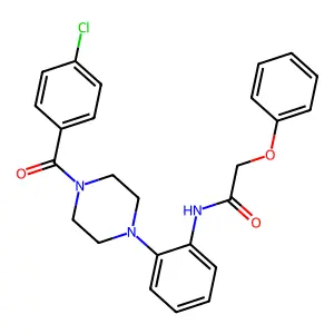 N-[2-[4-(4-chlorobenzoyl)piperazin-1-yl]phenyl]-2-phenoxyacetamide structure