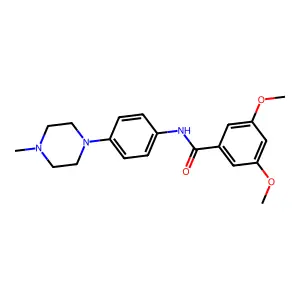 3,5-dimethoxy-N-[4-(4-methylpiperazin-1-yl)phenyl]benzamide structure