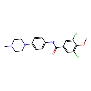 3,5-dichloro-4-methoxy-N-[4-(4-methylpiperazin-1-yl)phenyl]benzamide structure
