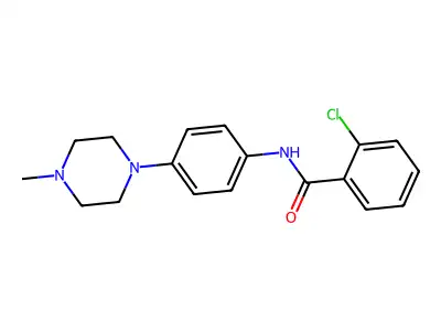 2-chloro-N-[4-(4-methylpiperazin-1-yl)phenyl]benzamide structure
