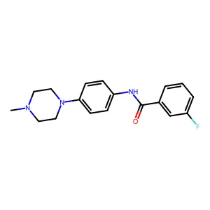 3-fluoro-N-[4-(4-methylpiperazin-1-yl)phenyl]benzamide structure