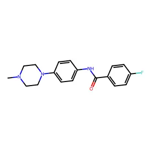 4-fluoro-N-[4-(4-methylpiperazin-1-yl)phenyl]benzamide structure