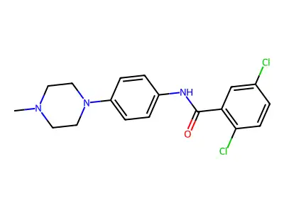 2,5-dichloro-N-[4-(4-methylpiperazin-1-yl)phenyl]benzamide structure