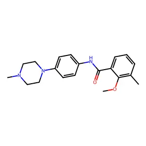 2-methoxy-3-methyl-N-[4-(4-methylpiperazin-1-yl)phenyl]benzamide structure