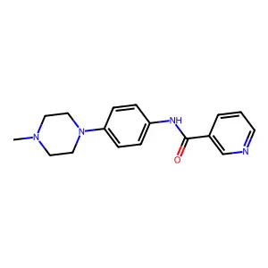 N-[4-(4-methylpiperazin-1-yl)phenyl]pyridine-3-carboxamide structure