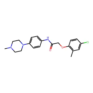 2-(4-chloro-2-methylphenoxy)-N-[4-(4-methylpiperazin-1-yl)phenyl]acetamide structure