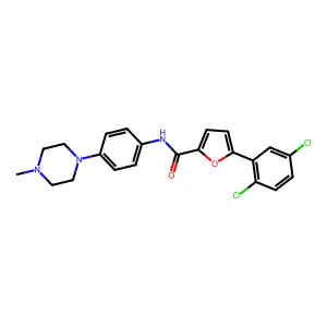 5-(2,5-dichlorophenyl)-N-[4-(4-methylpiperazin-1-yl)phenyl]furan-2-carboxamide structure