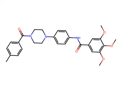 3,4,5-Trimethoxy-N-{4-[4-(4-methylbenzoyl)piperazin-1-YL]phenyl}benzamide structure