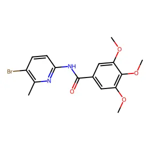 N-(5-bromo-6-methylpyridin-2-yl)-3,4,5-trimethoxybenzamide structure
